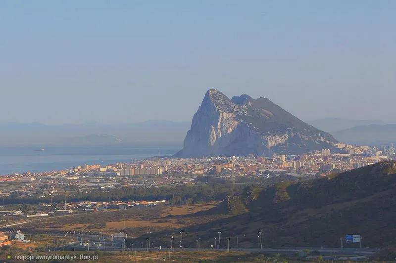 Gibraltar widoki na Afrykę