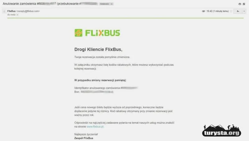 Zwrot biletu FlixBus